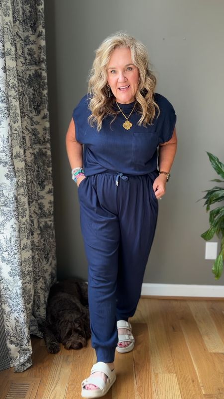 The color and the fabric are big wins here. Love the easy athleisure look. It’d be great on a trip as pjs, lounge and separates. I’m wearing an XL

Amazon 2 piece set travel outfit 

#LTKMidsize #LTKTravel #LTKFindsUnder50