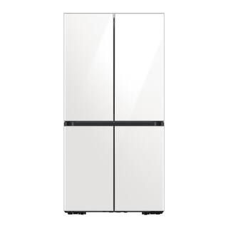 Samsung Bespoke 29 cu. ft. 4-Door Flex French Door Smart Refrigerator with Beverage Center in Whi... | The Home Depot