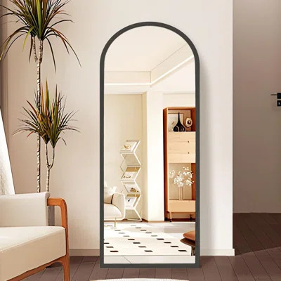 Arched Full Length Mirror With Stand,Full Body Mirror Standing Hanging Or Leaning Wall, Arch Wall Mirror With Aluminum Alloy Thin Frame | Wayfair North America