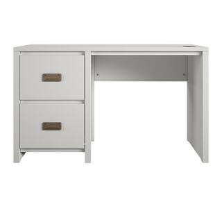 Monarch Hill Haven Single Pedestal Desk, White | The Home Depot