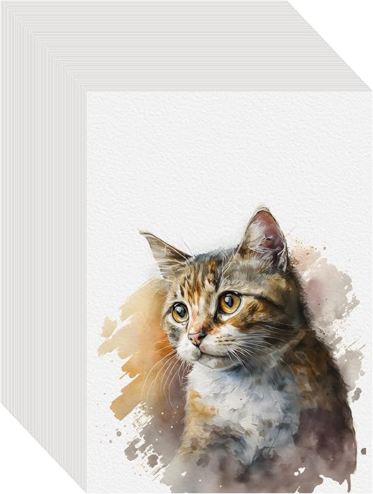 100PCS 5x7 Watercolor Paper Bulk, 140lb/300g Cold Press Thick Water Color Paper Pad for Child Adu... | Amazon (US)
