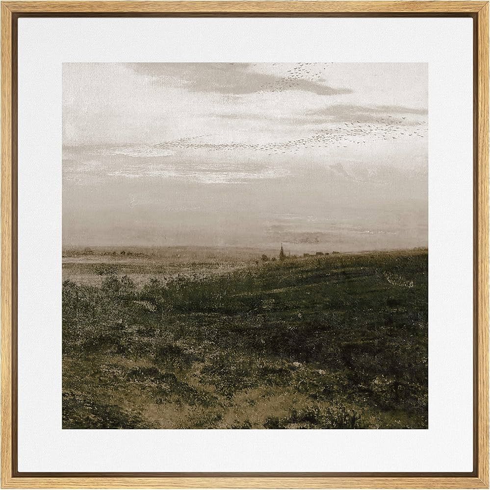 SIGNWIN Framed Canvas Print Wall Art Cloudy Stormy Brown Countryside Landscape Nature Wilderness ... | Amazon (CA)