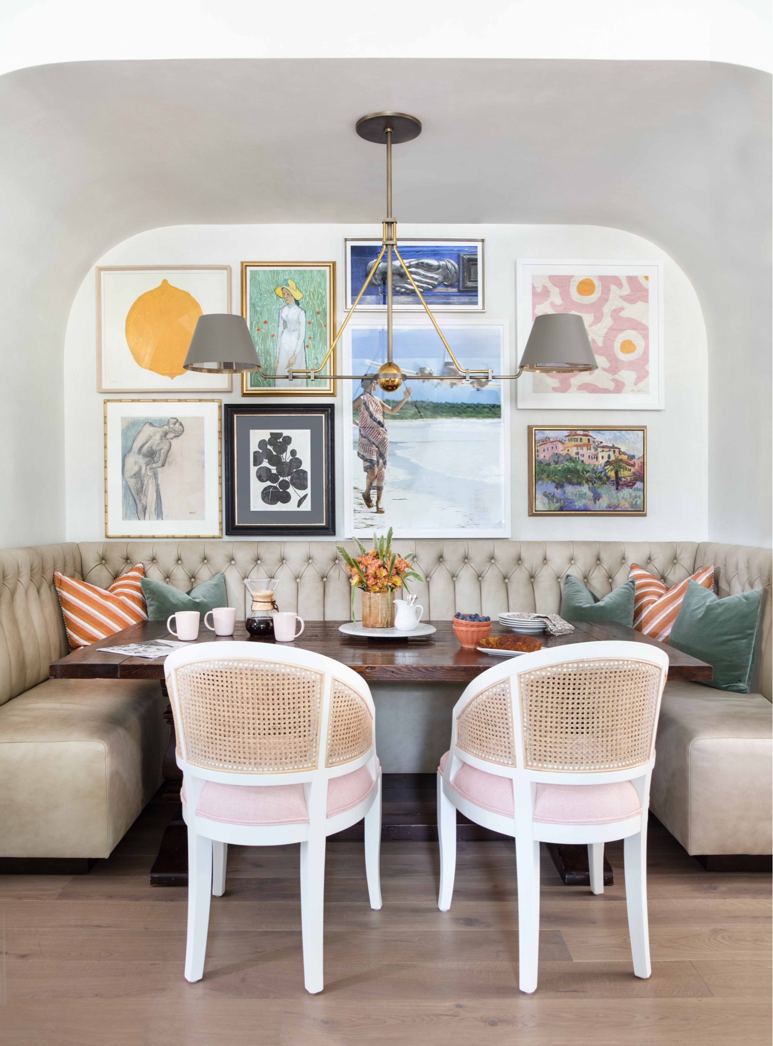 Banquette Design. Dining Nook. Dining Banquette Inspiration. Informal Seating Design Goals. Banquette Seating. Luxury Interior Design. 🤍

#LTKFind #LTKhome #LTKfamily