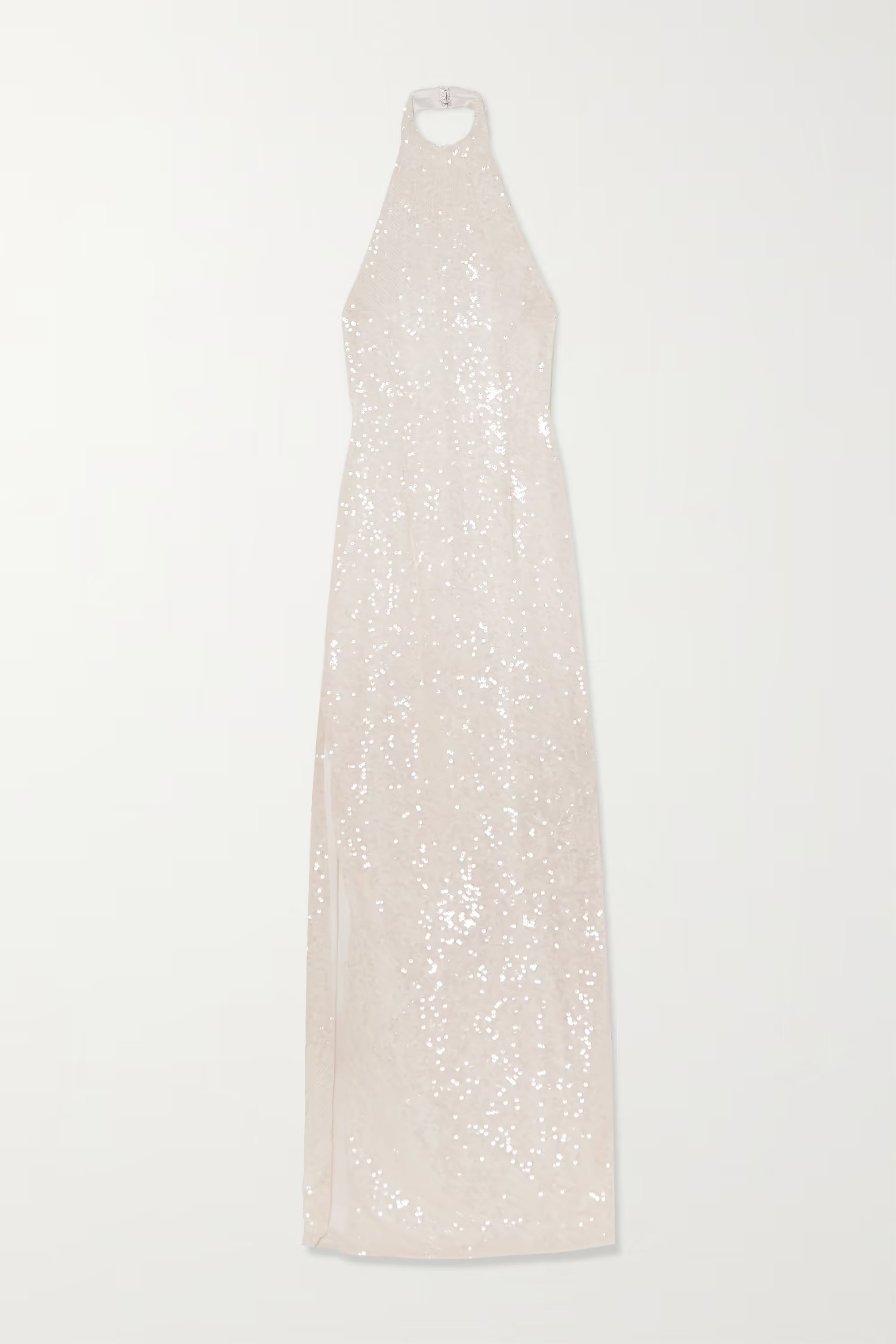 White Salina sequined tulle halterneck gown | GALVAN | NET-A-PORTER | NET-A-PORTER (US)