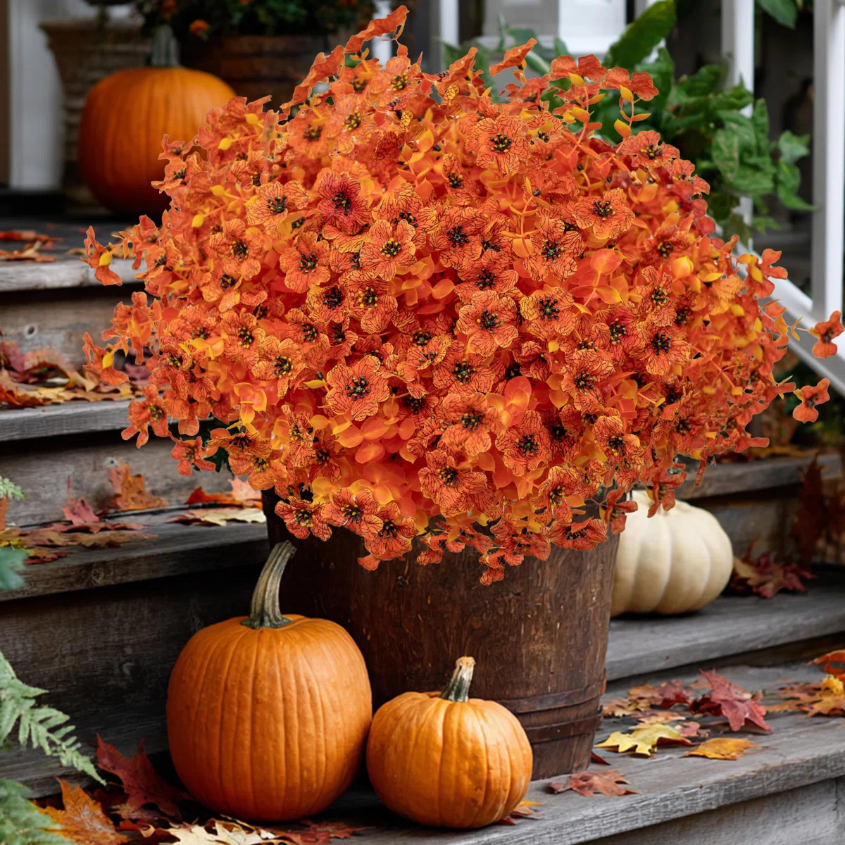 UV-Resistant Artificial Fall Mums for Outdoor Decor | Wayfair North America