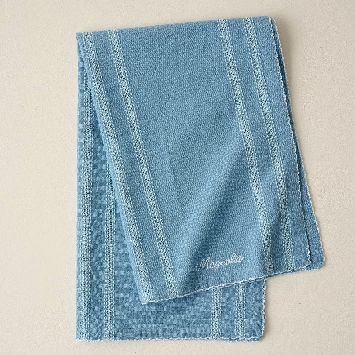 Magnolia Dusk Blue Striped Tea Towel | Magnolia