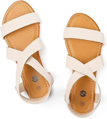 Rekayla Flat Elastic Sandals for Women | Amazon (US)