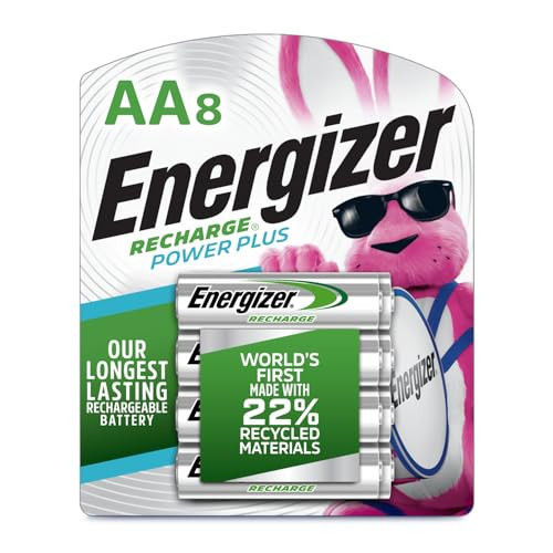 Energizer Power Plus Rechargeable AA Batteries (8 Pack), Double A Batteries | Amazon (US)