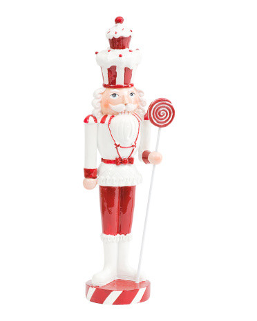 Cupcake Nutcracker Holding Lollipop Decor | TJ Maxx