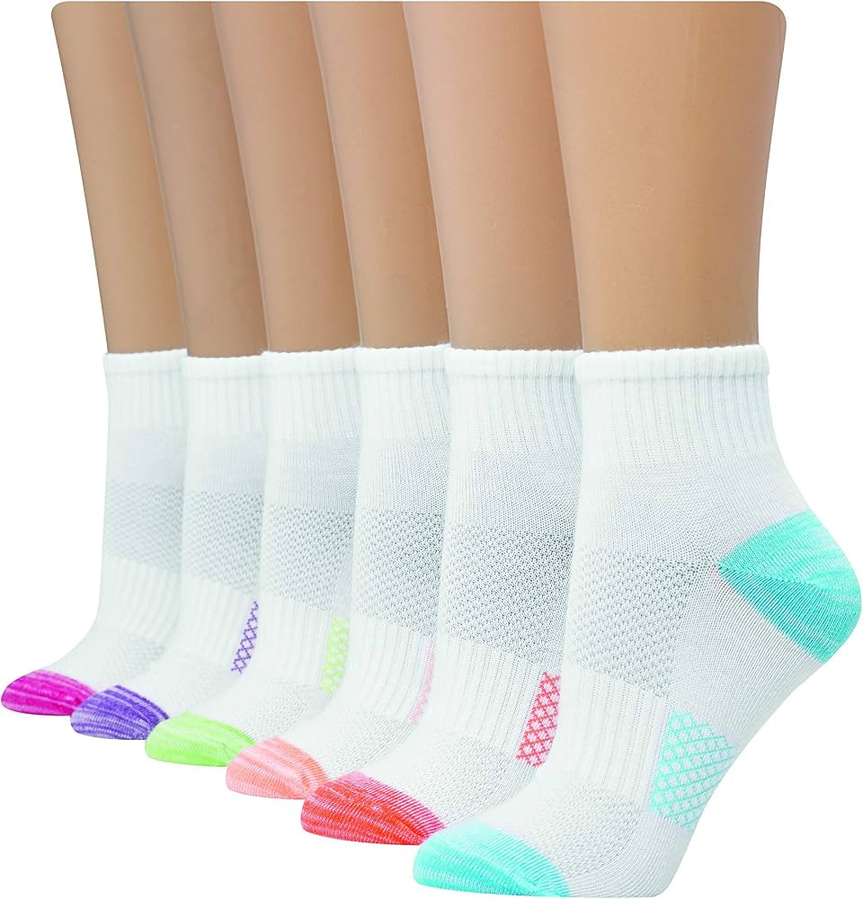 Hanes womens Women's 6-pair Lightweight Breathable Ventilation Ankle Socks | Amazon (US)
