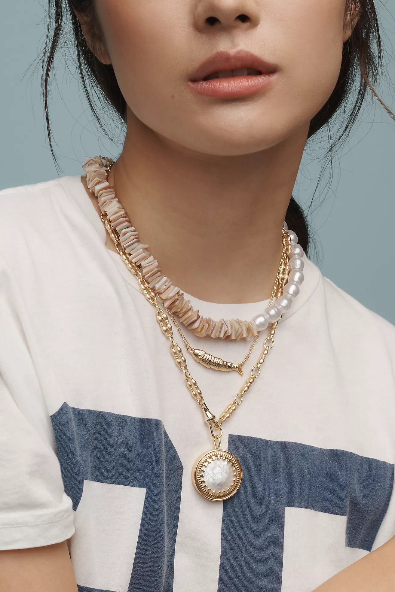 Shades of Sea Layered Necklaces: Charm Edition | Anthropologie (US)