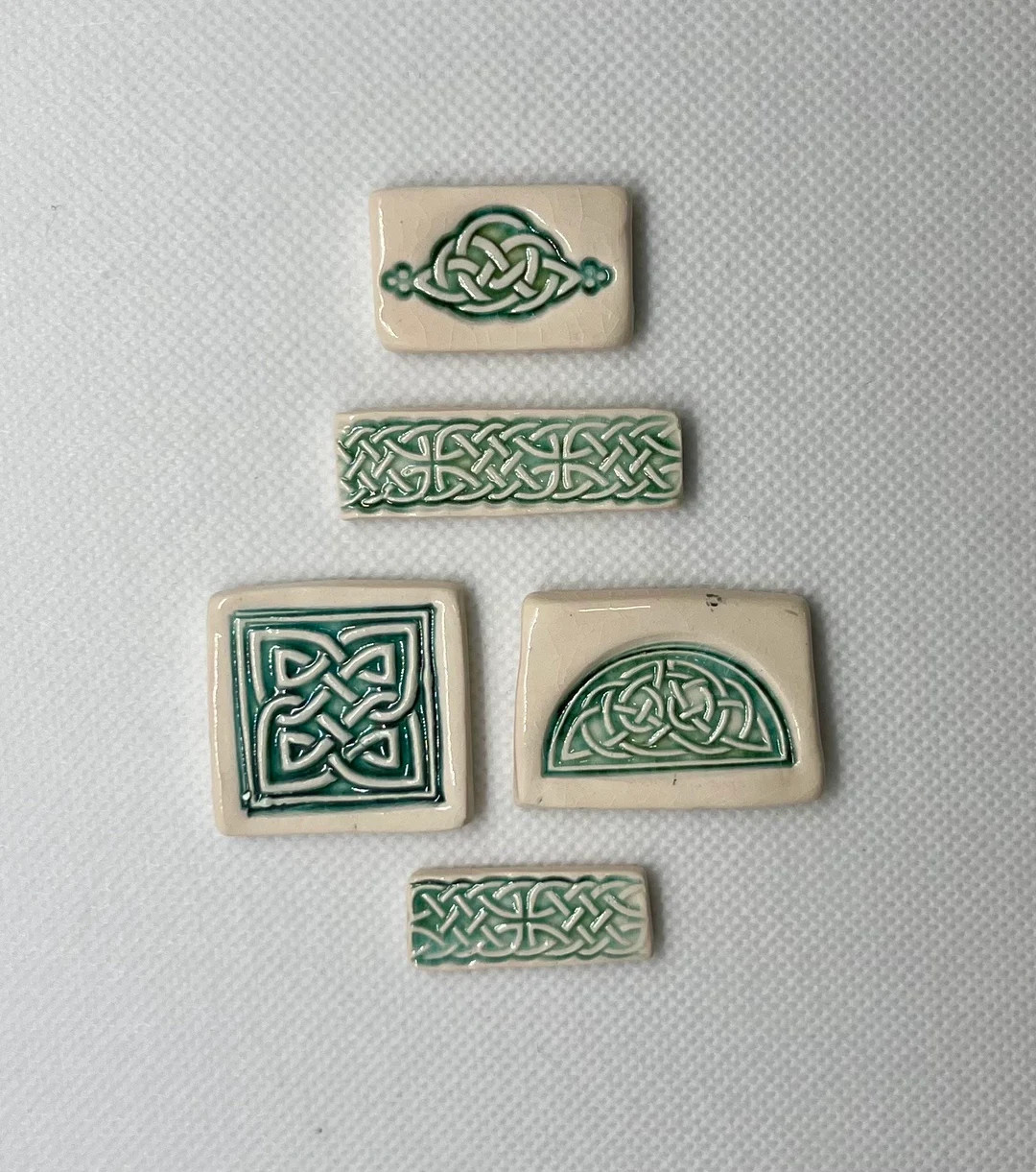Ceramic Celtic Knit Tiles - Etsy | Etsy (US)