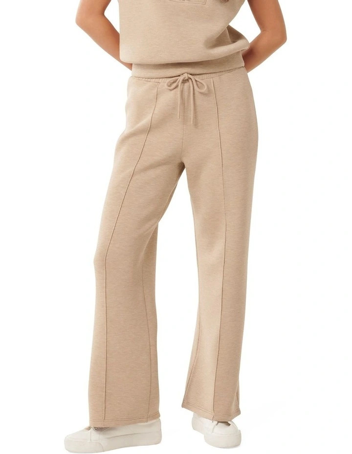 Tiana Wide Leg Sweatpants in Hazelnut Marle | Myer