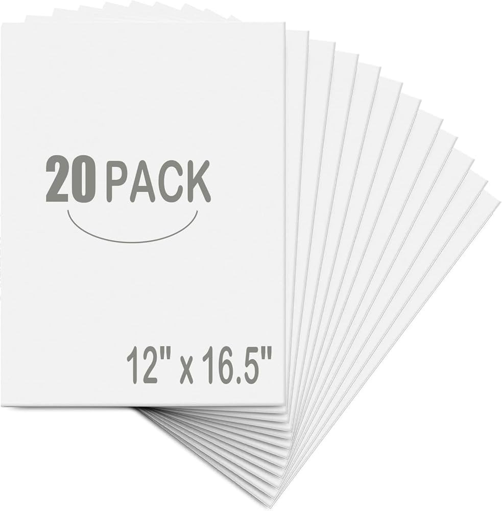 20 Pack White Foam Board 12" x 16.5", 3/16" Thickness Foam Core Baking Board for Projects, A3 Pol... | Amazon (US)