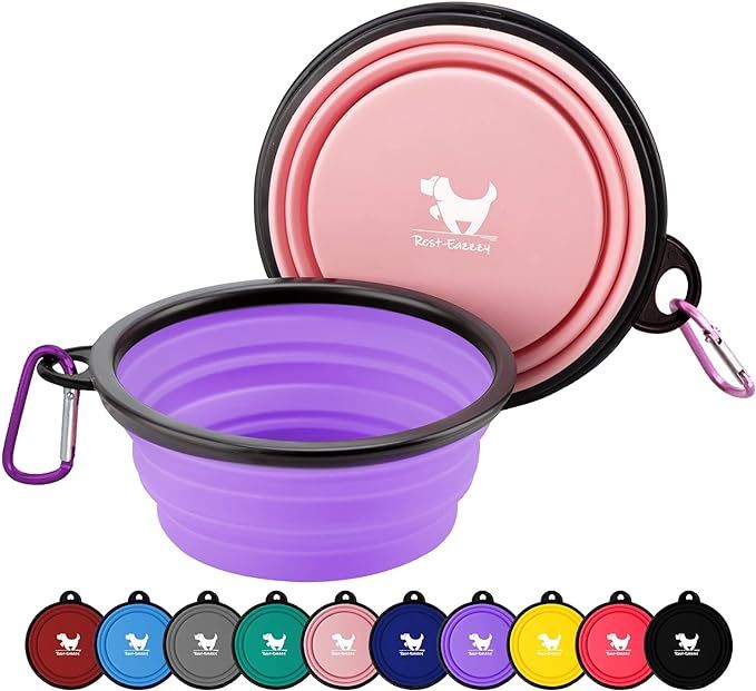 Expandable Dog Bowls for Travel, 2-Pack Dog Portable Water Bowl for Dogs Cats Pet Foldable Feedin... | Amazon (US)