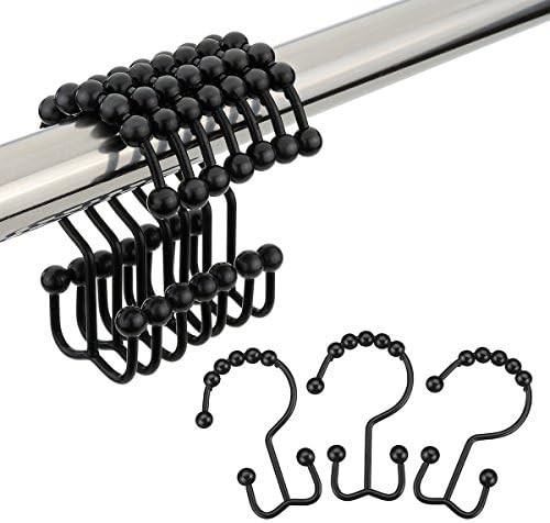 Amazer Ganchos para cortina de ducha, anillos de acero inoxidable para cortina de ducha, ganchos ... | Amazon (US)