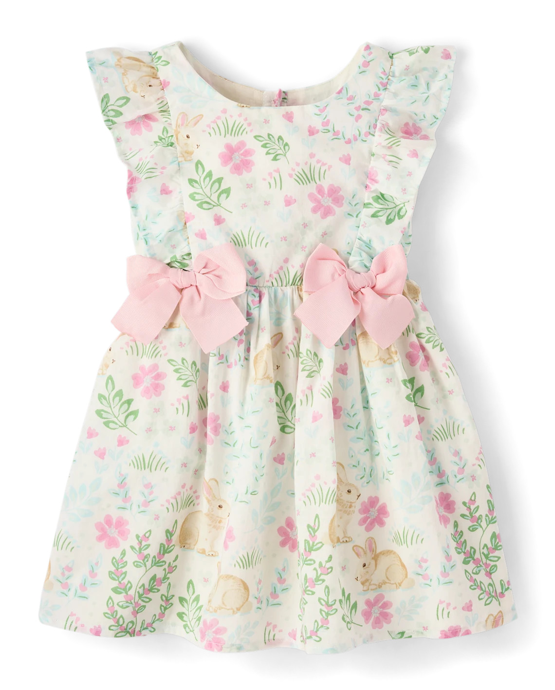 Toddler Girls Bunny Bow Flutter Dress - white | The Children's Place