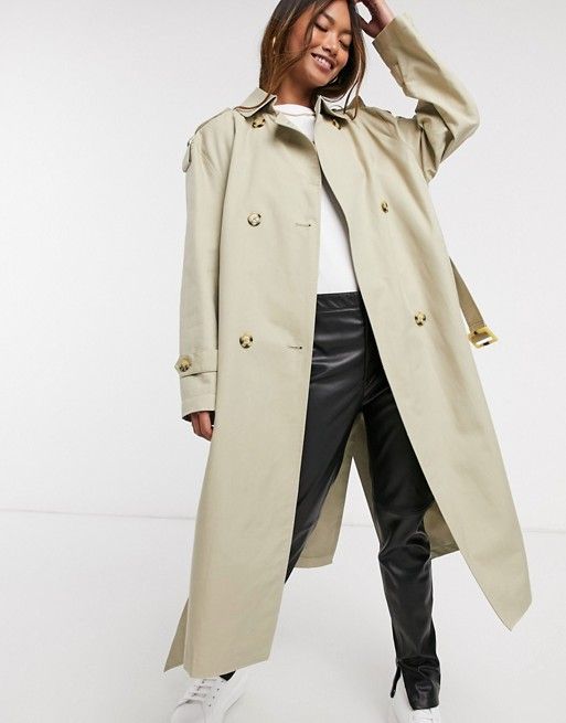 Mango belted trench coat in beige | ASOS (Global)