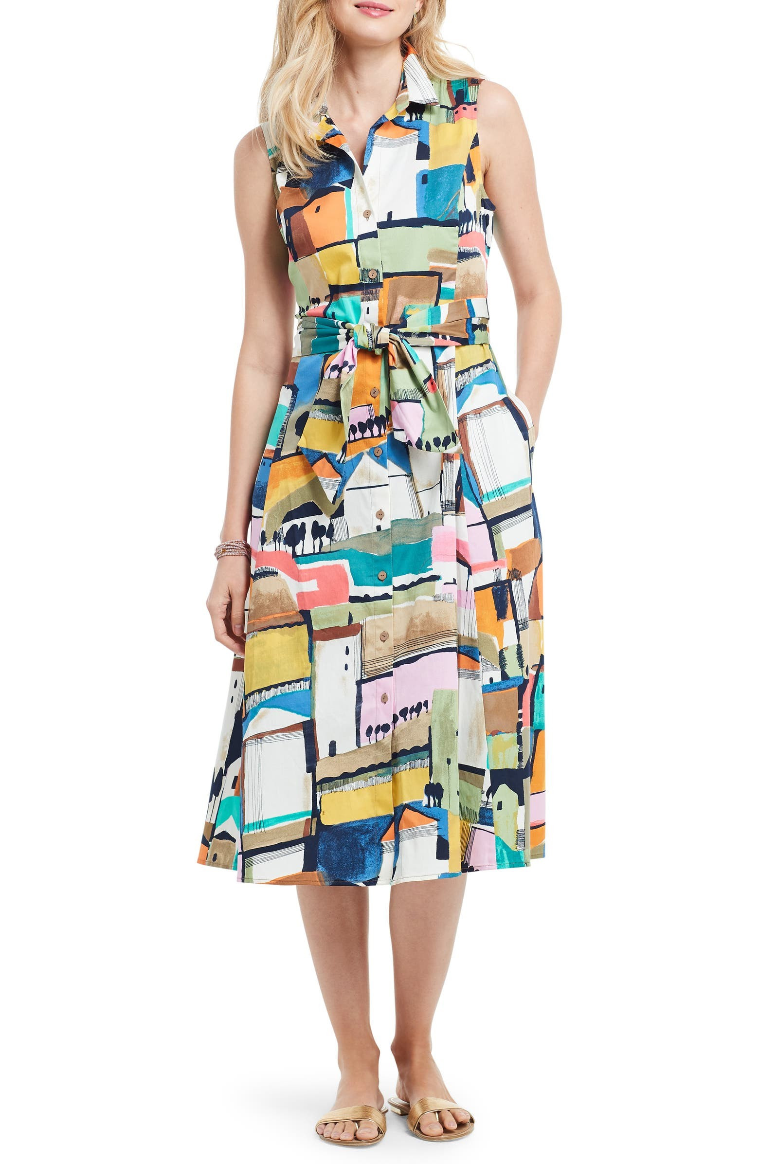 Street Seen Fit & Flare Midi Shirtdress | Nordstrom