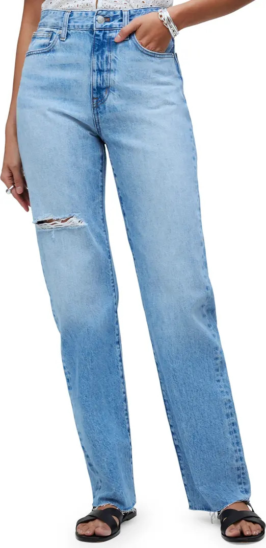 '90s Ripped Straight Leg Jeans | Nordstrom