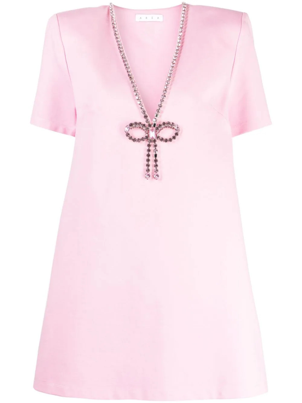 crystal-embellished V-neck mini dress | Farfetch Global