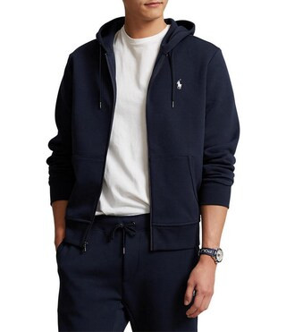Double-Knit Heathered Full-Zip Hoodie Jacket | Dillard's