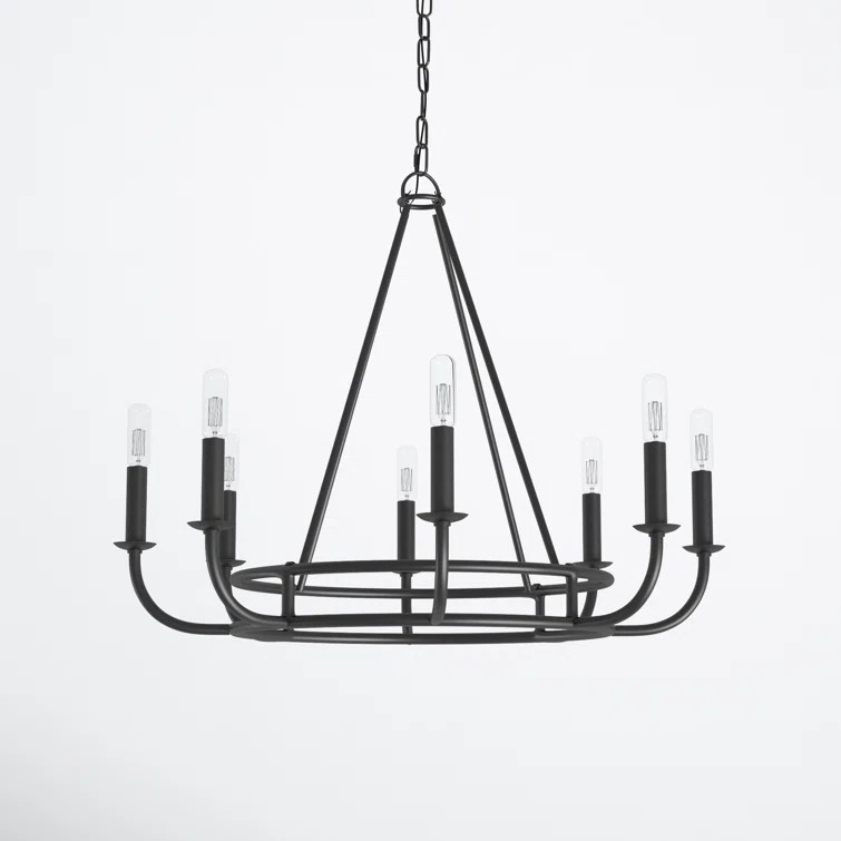 Akir Dimmable Wagon Wheel Chandelier | Wayfair North America