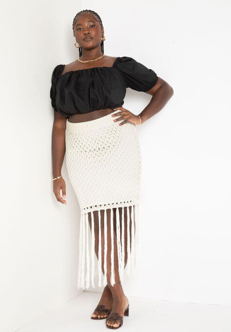 Netted Maxi Skirt | Eloquii