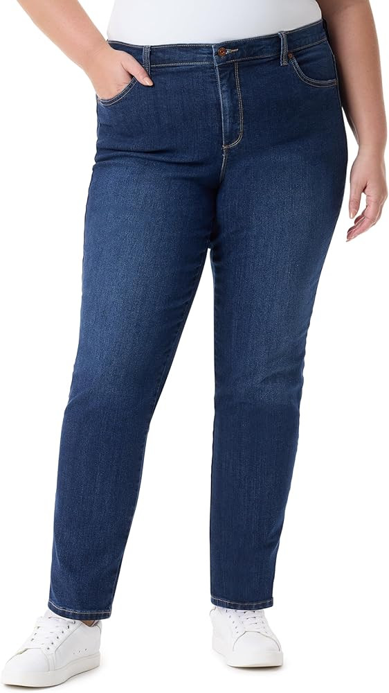 Gloria Vanderbilt Womens Amanda Classic High Rise Tapered Jean Plus Size | Amazon (US)