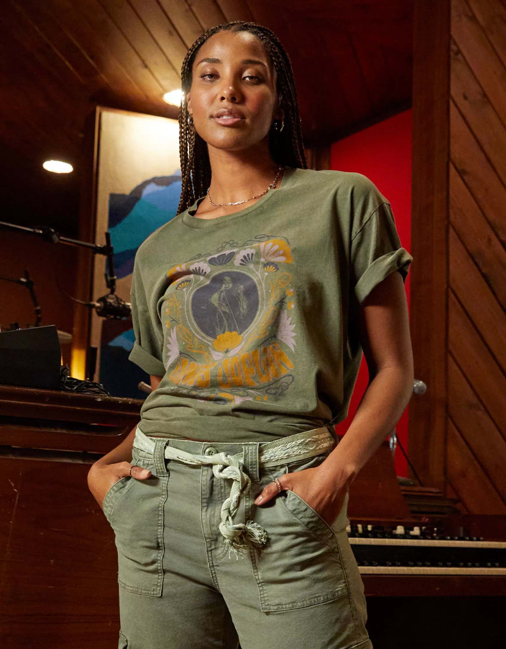 AE Oversized Janis Joplin Graphic Tee | American Eagle Outfitters (US & CA)