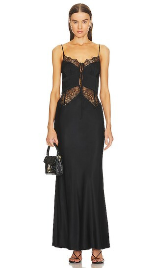 Nicolette Maxi Dress in Black | Revolve Clothing (Global)