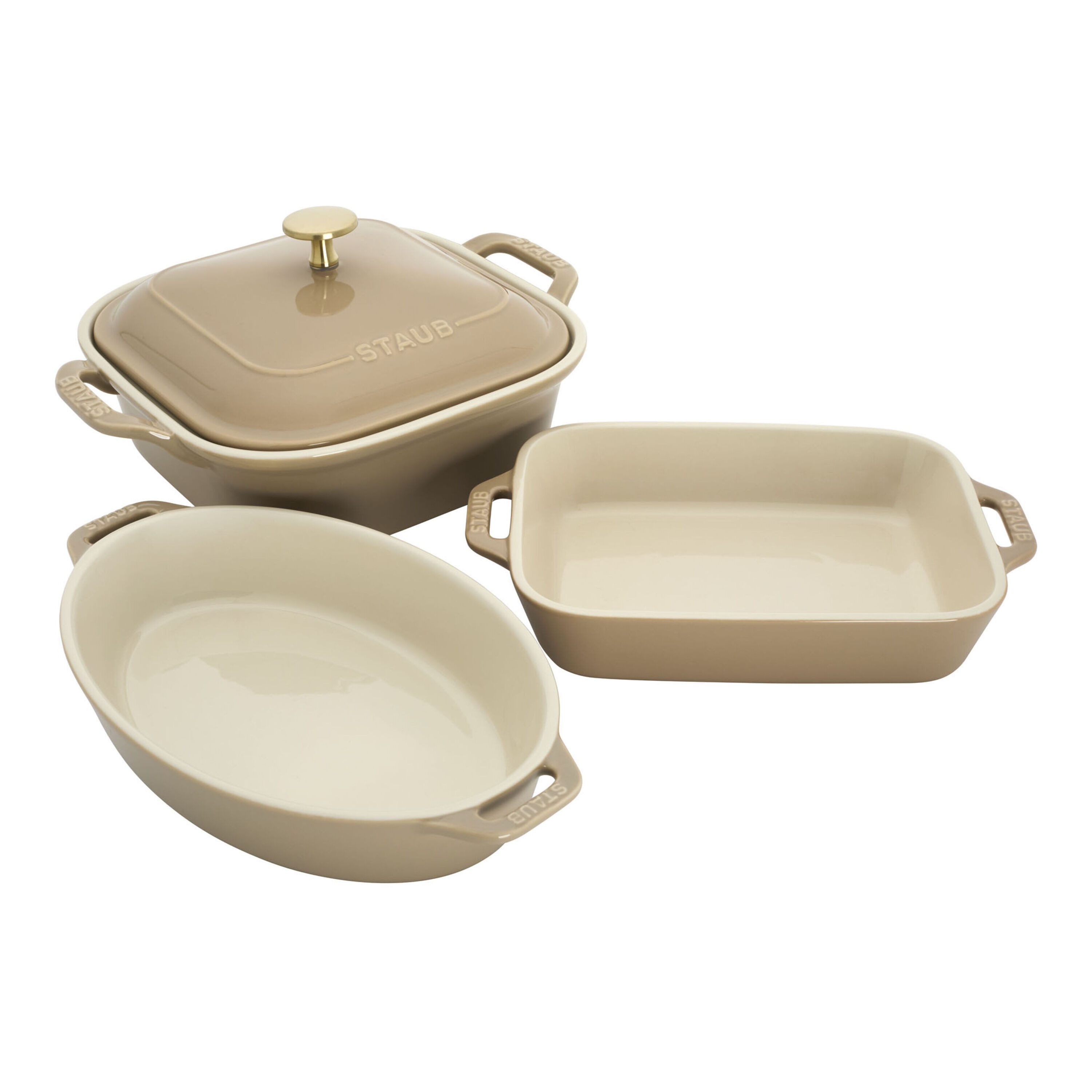 Staub Stoneware 4-pc, Mixed Baking Dish Set, sesame | The ZWILLING Group Cutlery & Cookware