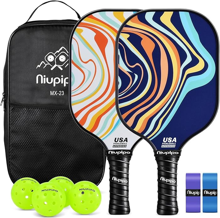 niupipo Pickleball Paddles Set of 2/4, USAPA Approved Lightweight Pickleball Rackets, Durable Fib... | Amazon (US)
