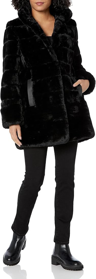 Jones New York Women's Luxurious Faux Fur Coat | Amazon (US)