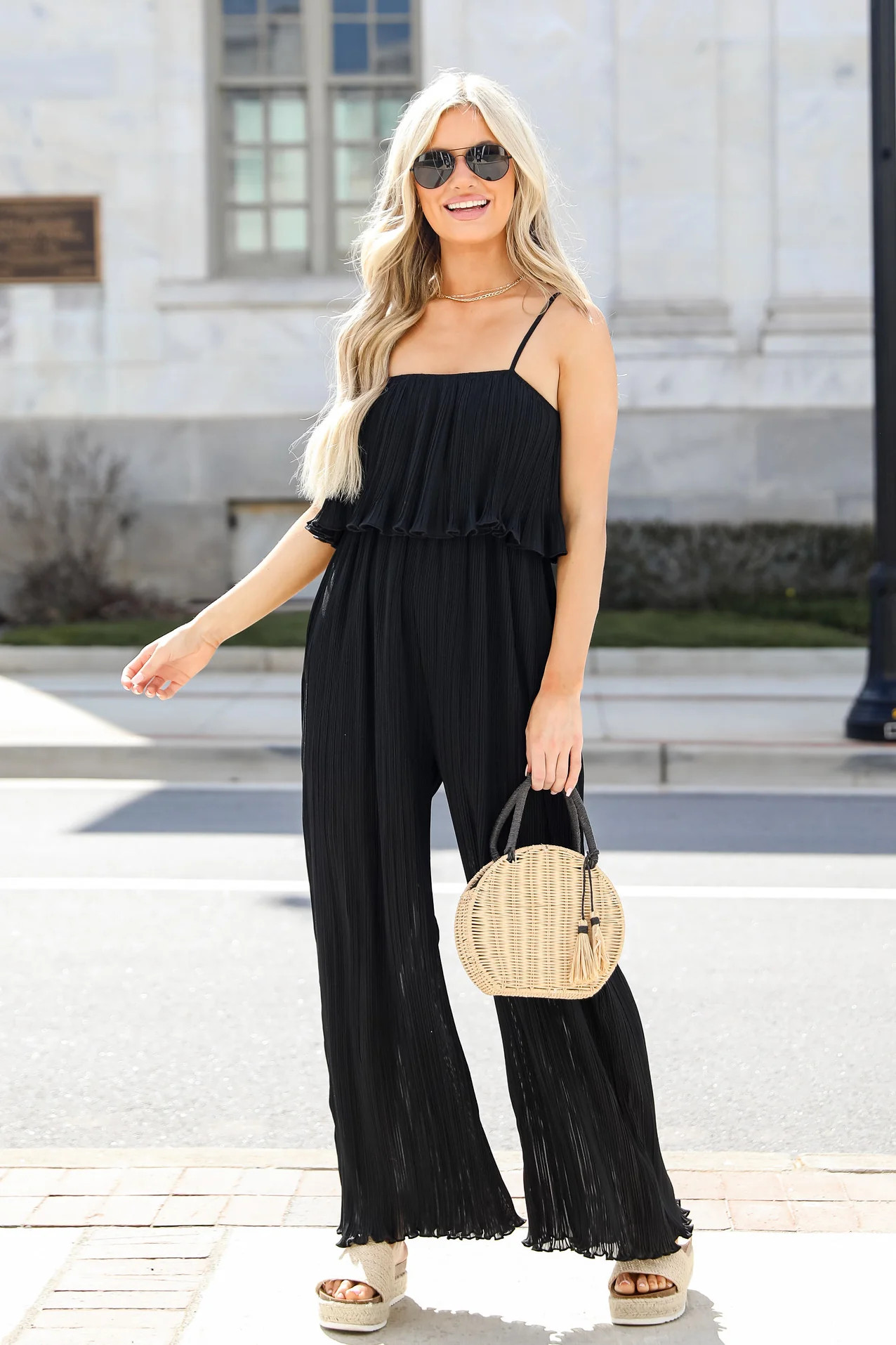 Surely Stunning Pleated Jumpsuit | Dress Up