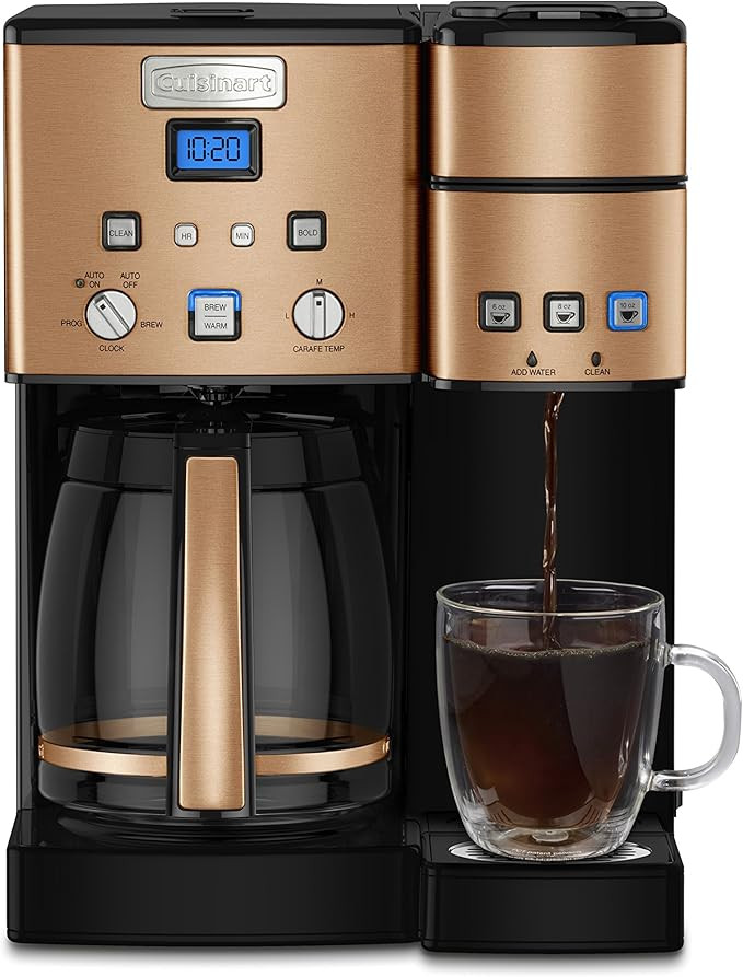 Cuisinart Single Serve + 12 Cup Coffee Maker, Offers 3-Sizes: 6-Ounces, 8-Ounces and 10-Ounces, S... | Amazon (US)