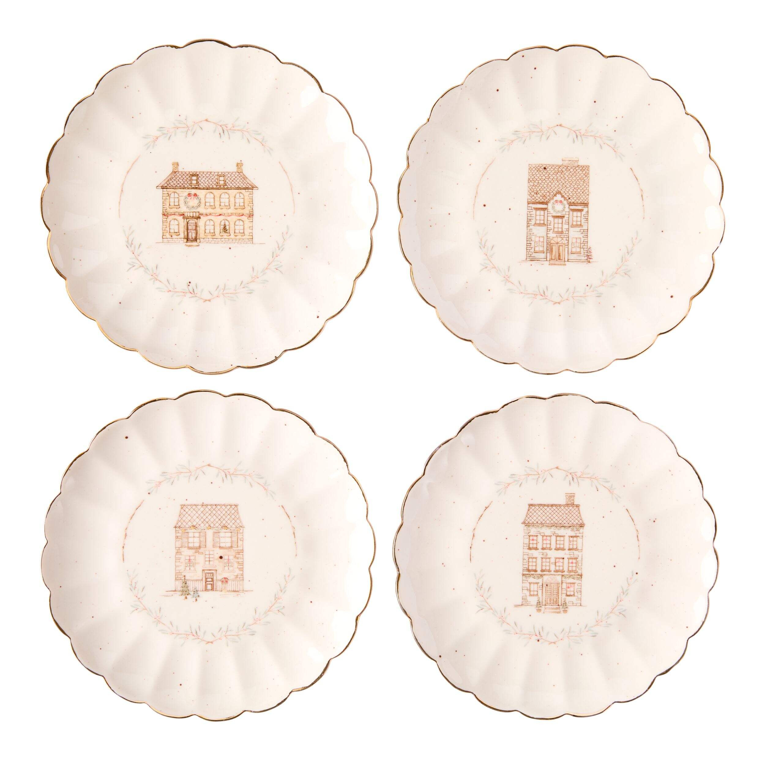 CANVAS Holiday Homecoming Collection Reusable Stoneware Appetizer Plates, 4-pk | Canadian Tire