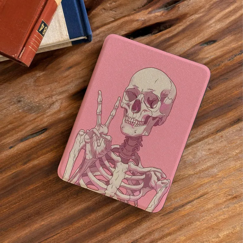 Pink Skeleton Kindle Paperwhite Case 2024 Kindle Cover Kobo Case Pink Skull Kobo Libra Case Kindl... | Etsy (Global)