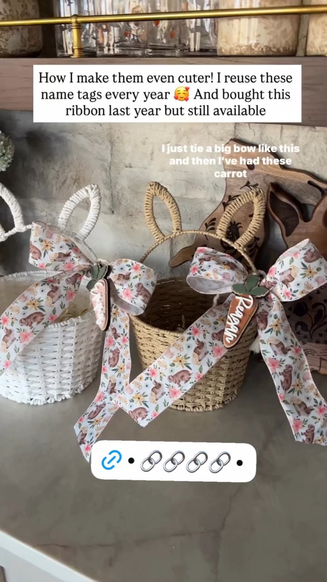 How I make them even cuter! I reuse these name tags every year 🥰 And bought this ribbon last year but still available