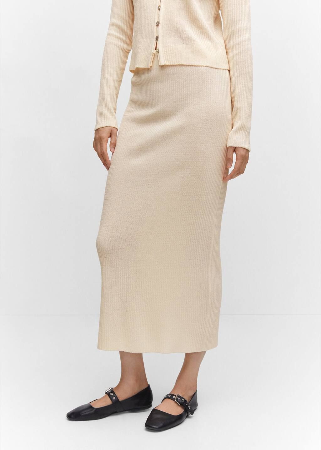 Long knitted skirt | MANGO (US)