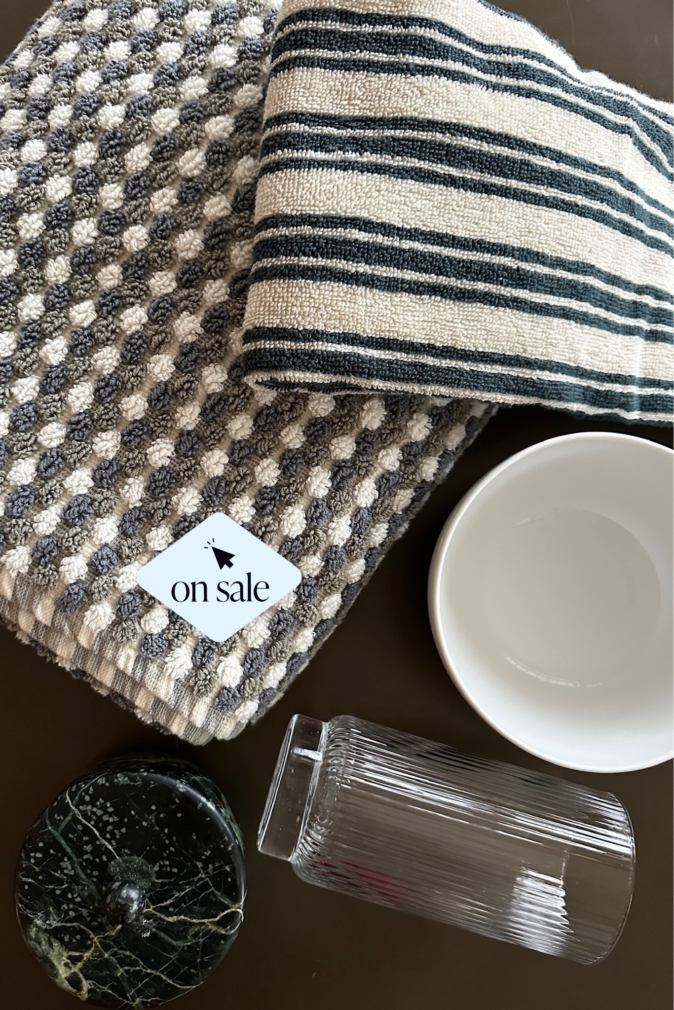 My favorite bathroom towels are on sale!💃 Even my husband approves. I own the moss and dusk color. The hand towels are from @Target and shown is the parchment & cove color.