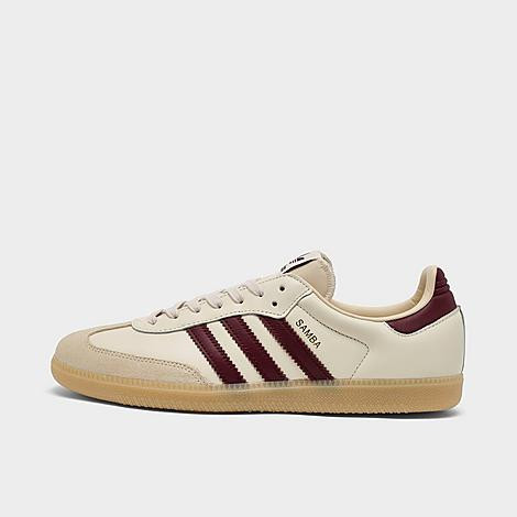 adidas Men's Originals Samba OG Casual Shoes in Wonder White/Shadow Red/Gum Size: 7.0 | JD Sports (US)