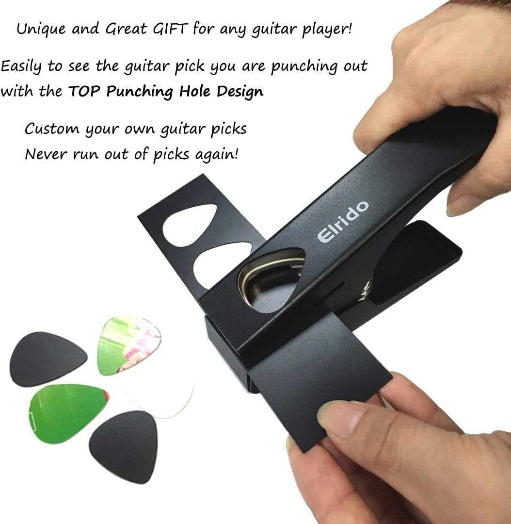 Elrido DIY Guitar Picks Maker Guitar Pick Punch Make Your Endless Guitar Picks, With Leather Key ... | Amazon (US)