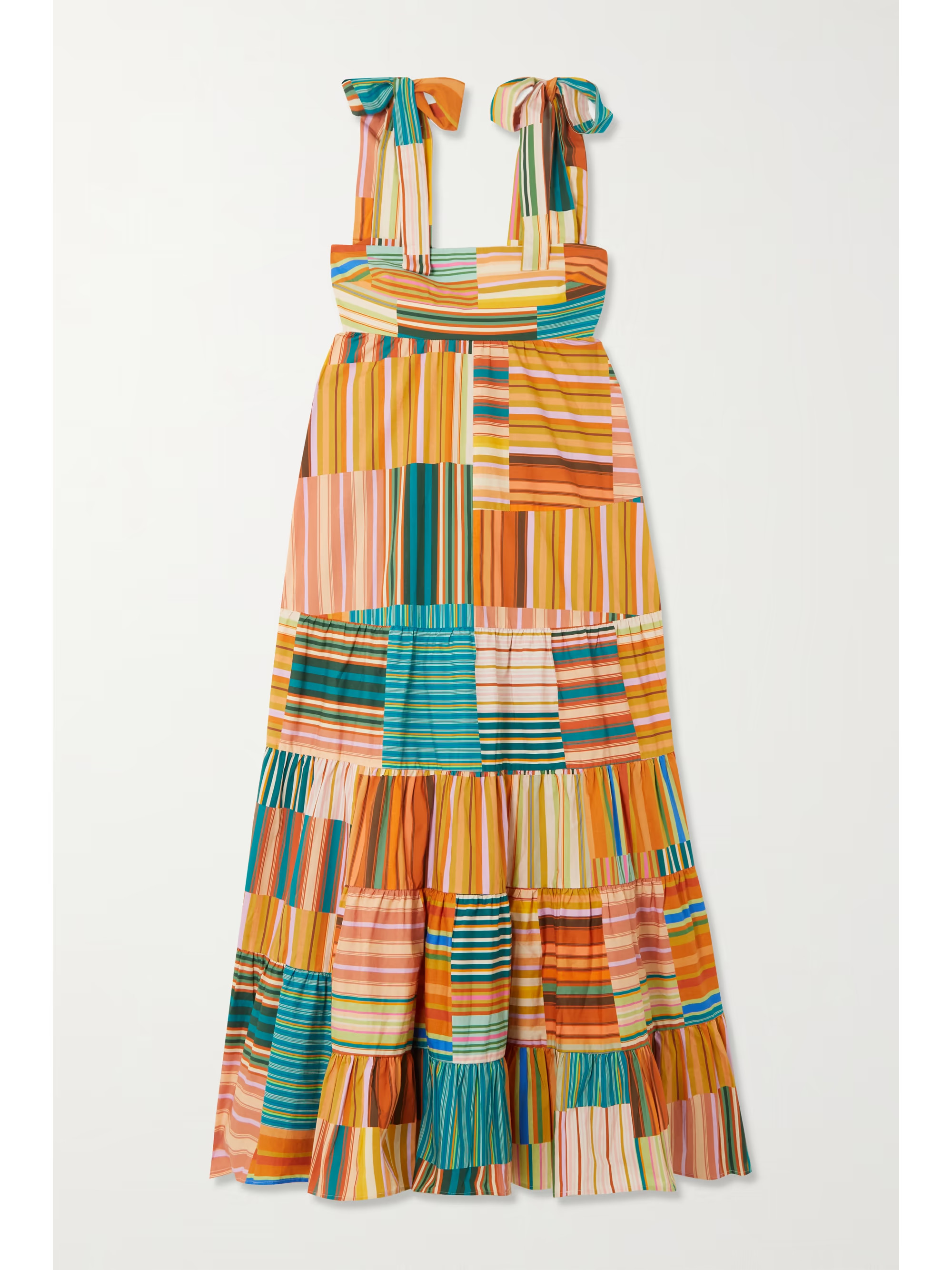 Sloane tiered organic cotton-poplin midi dress | NET-A-PORTER (US)