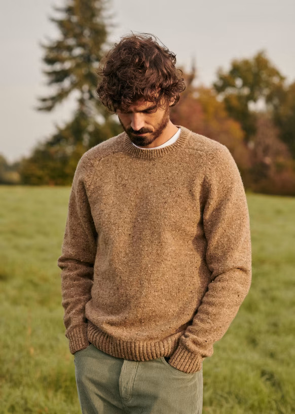 Dennis Sweater - Beige - Recycled wool - Sézane | Sezane Paris