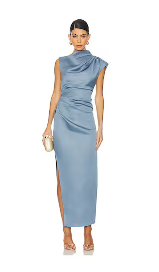 Coralie Maxi Dress in Steel Blue | Revolve Clothing (Global)