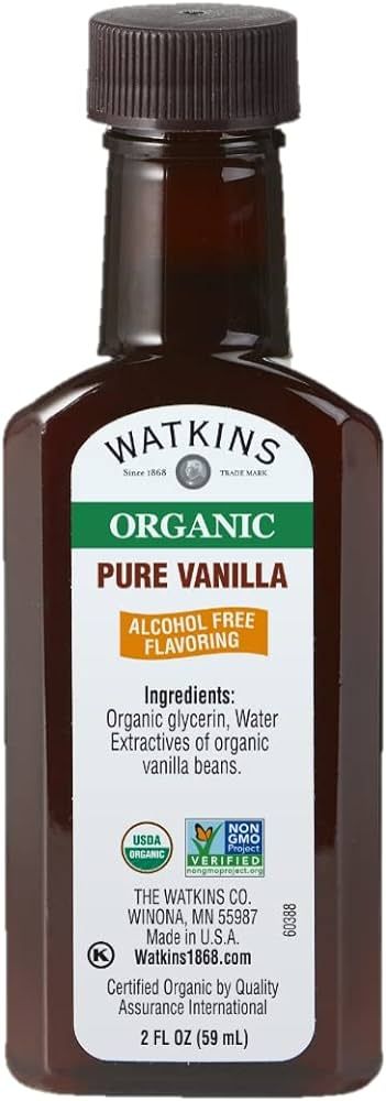 Watkins Organic Pure Vanilla Alcohol Free Flavoring, 2 Fl. Oz (Pack of 1) | Amazon (US)