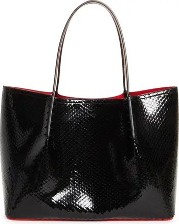 Large Cabarock Snakeskin Embossed Patent Leather Tote | Nordstrom