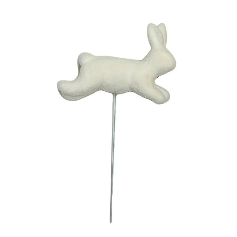 Easter Cream Flocked Bunny Decorative Pick, by Way To Celebrate | Walmart (US)