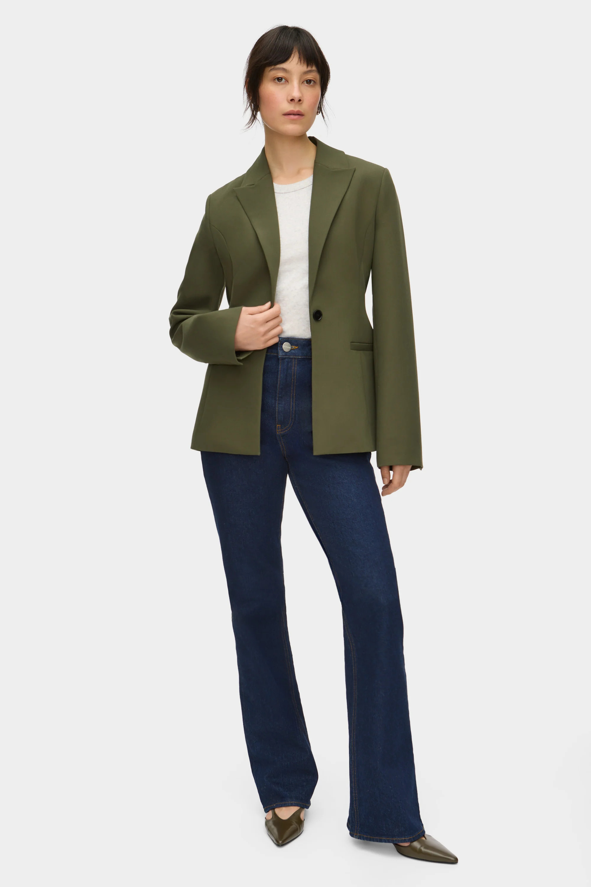 ALIGNE Waisted Blazer - Green | Emelle | Aligne UK & EU